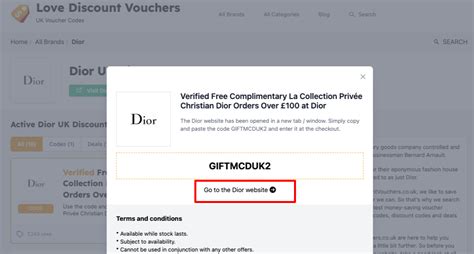 dior promo codes australia